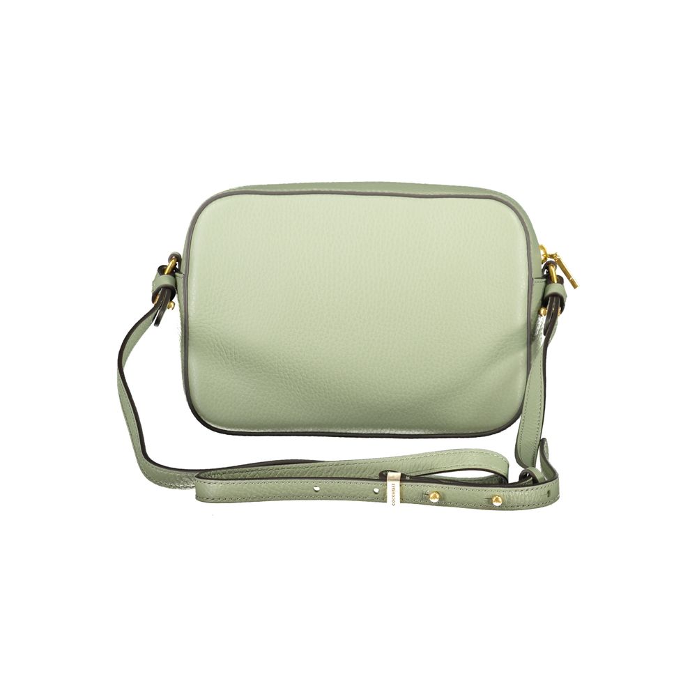 Coccinelle Green Leather Women Handbag with adjustable strap and elegant design, perfect for style and practicality.