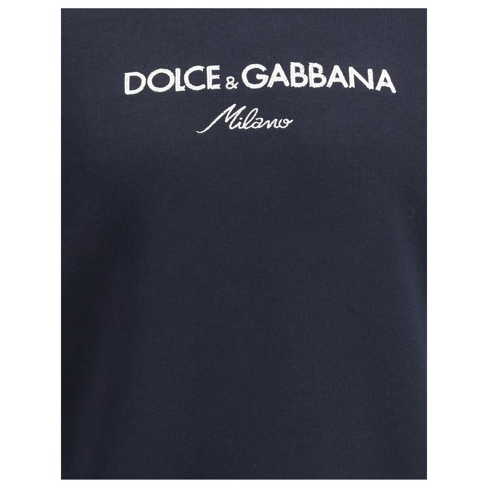 Dolce & Gabbana Blue Cotton Sweatshirt