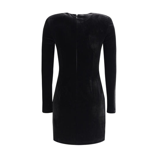 Self-Portrait Short velvet Dress SE-AW25128SBBLACK-10