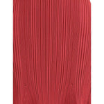 Self-Portrait Ribbed knit midi Dress SE-AW25008MABUBURGUNDY-M