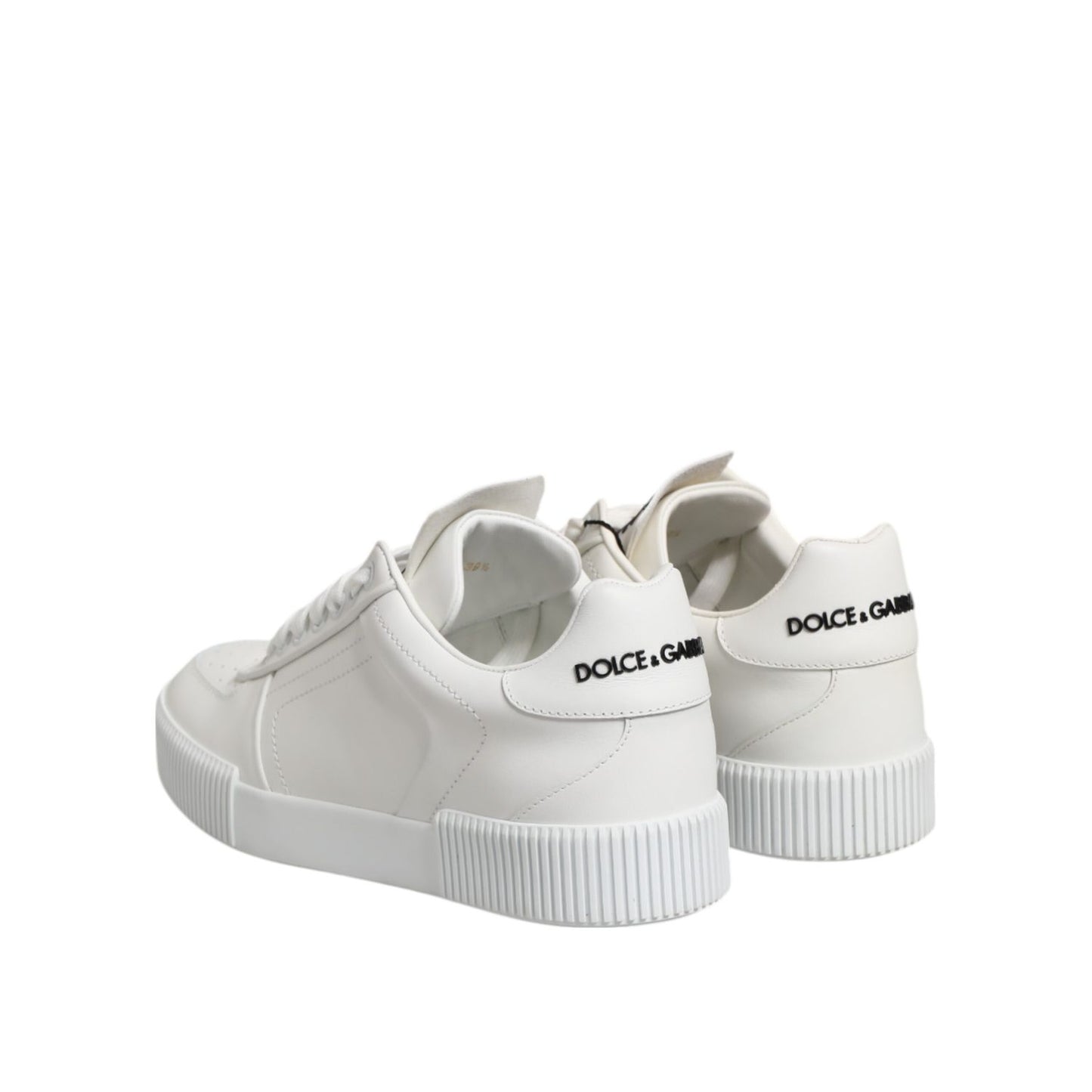 Dolce & Gabbana White Miami Leather Low Top Sneakers Shoes
