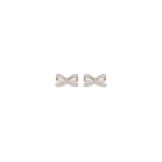 Self-Portrait Crystal bow Earrings SE-AW25606EGDGOLD-ONE SIZE