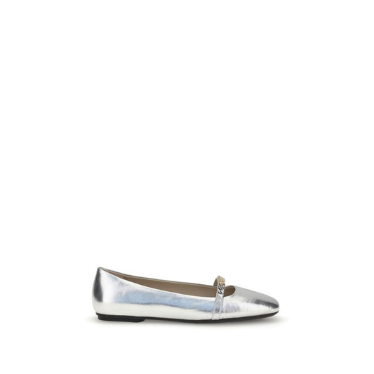 PINKO Metallic Ballerinas PI-SD0383P049ZZFSILVER-EU36/US6