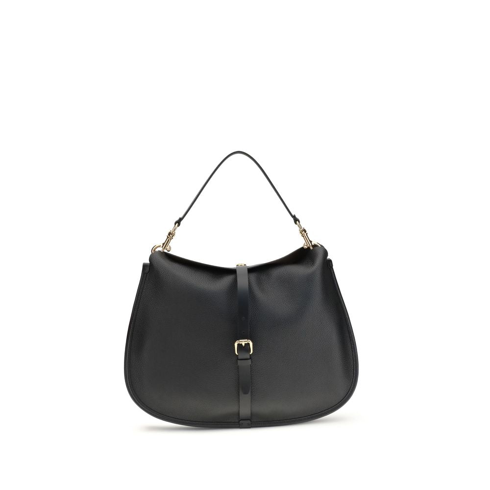 Front view with bag zipped and handles upright.