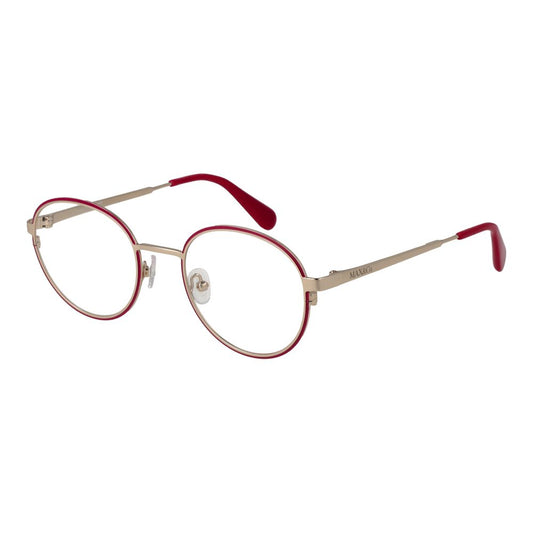 Max & Co Purple Women Glasses Frame, round full-rim metal frame, demo lenses, size 48-20-135, with branded case