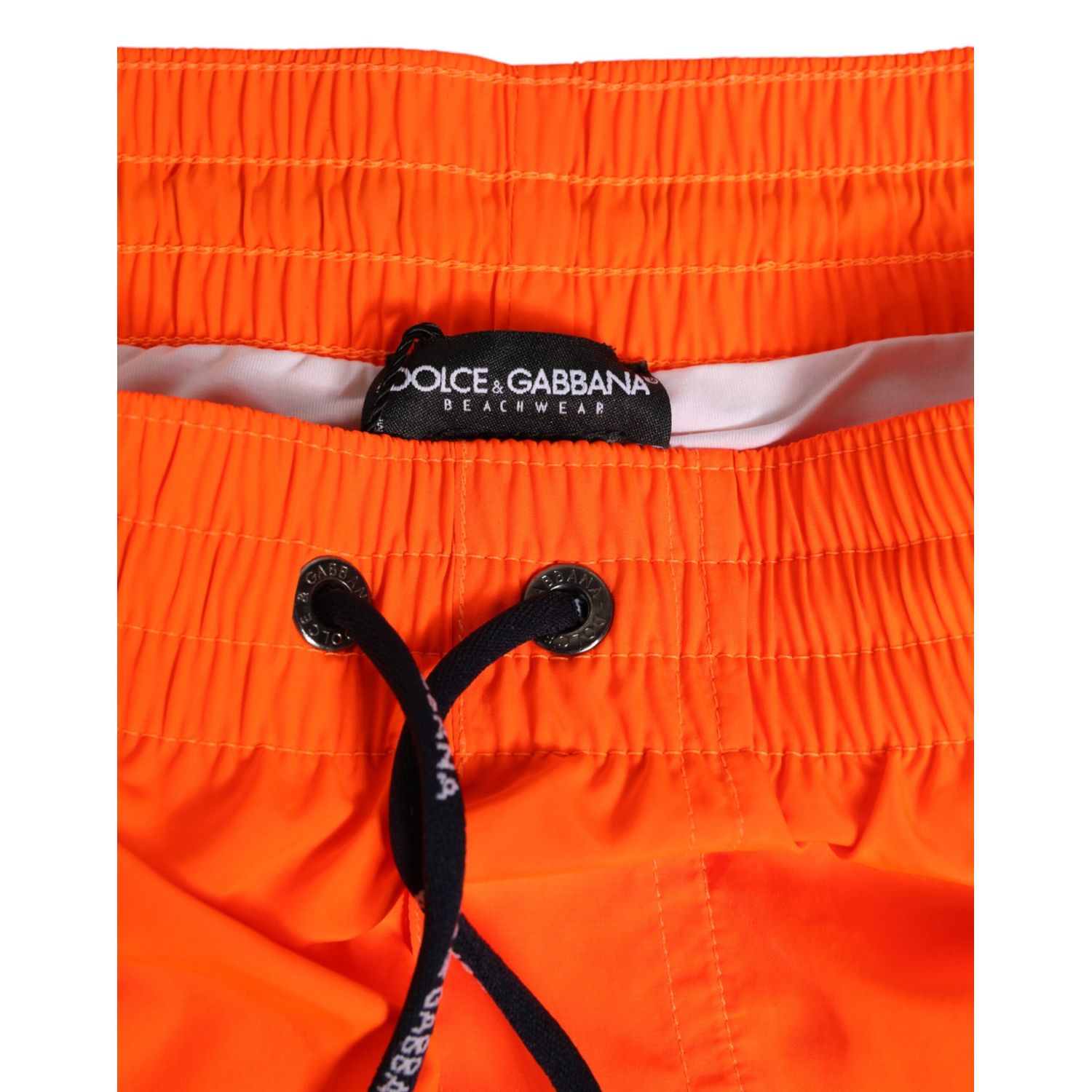 Dolce & Gabbana Orange Polyester Beachwear Men Shorts Swimwear