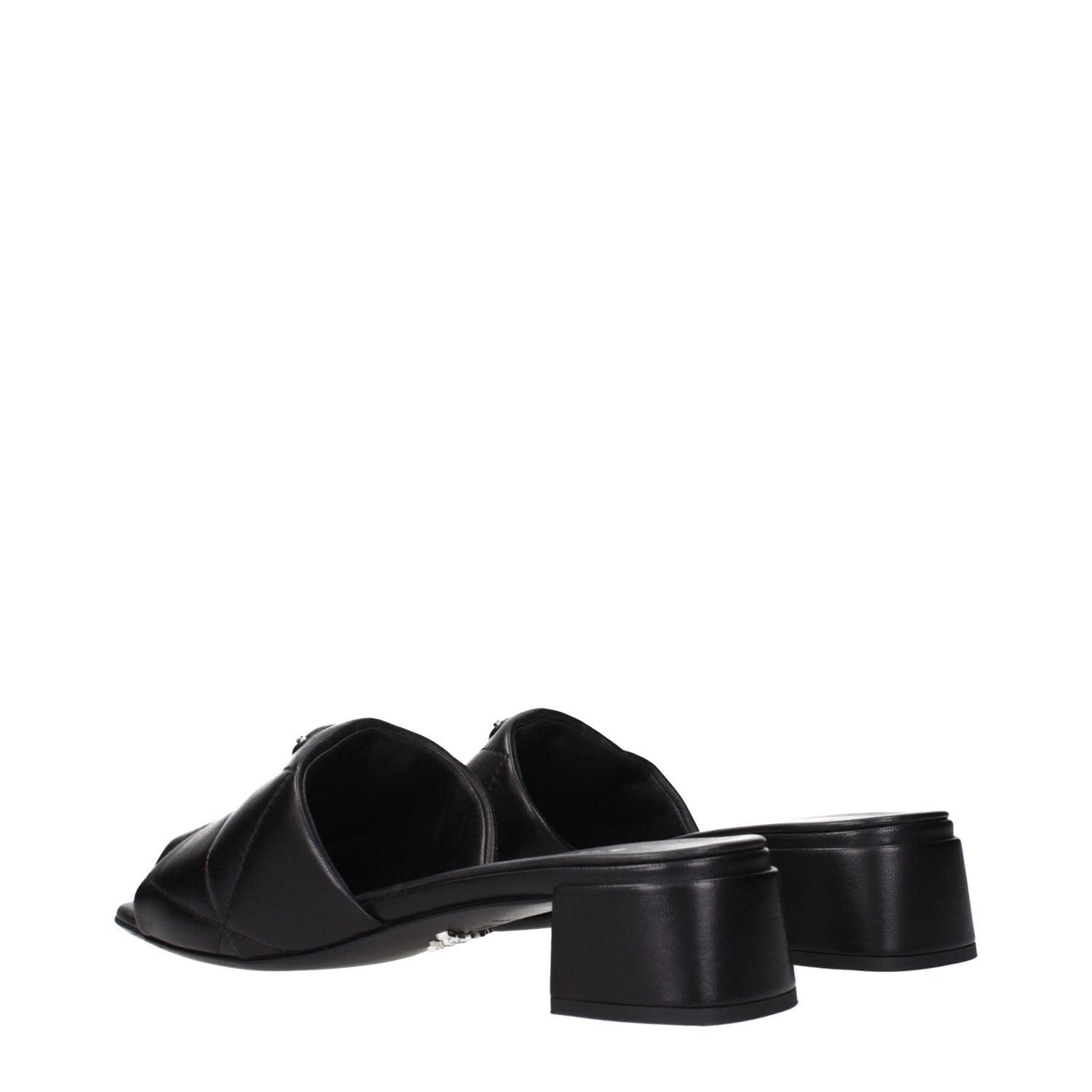 Prada Black Leather Sandals