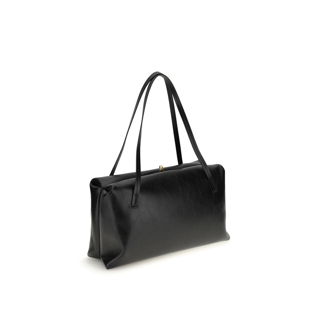 Front view with bag zipped and handles upright.