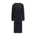 Fabiana Filippi Wool long Dress FA-ABD225F618N128825-IT44 | L