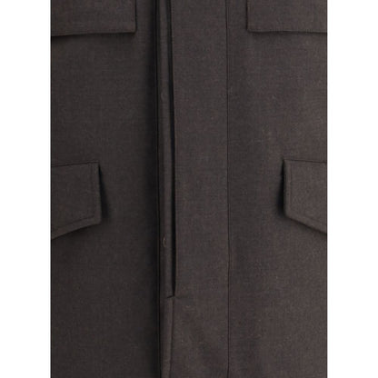 MooRER Brown Fleece Wool Coat