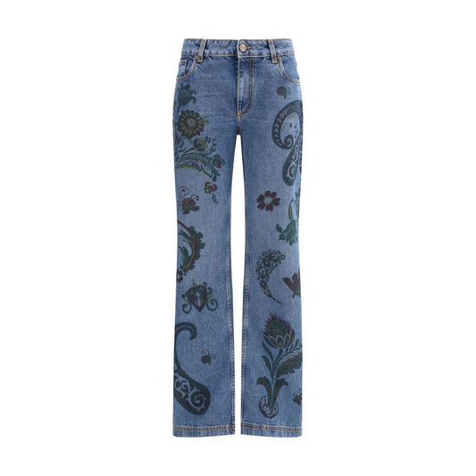 Etro Flower and bee print flare Jeans ET-WRNB0029AKC92S9880S9880-26