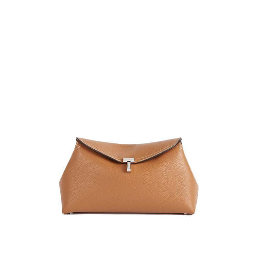 TOTEME T-Lock grained-leather clutch Bag TO-8894818910420