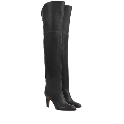 Chloé Black Calfskin Over The Knee