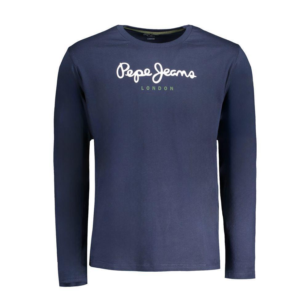 Pepe Jeans Blue Cotton T-Shirt PE-31367-S