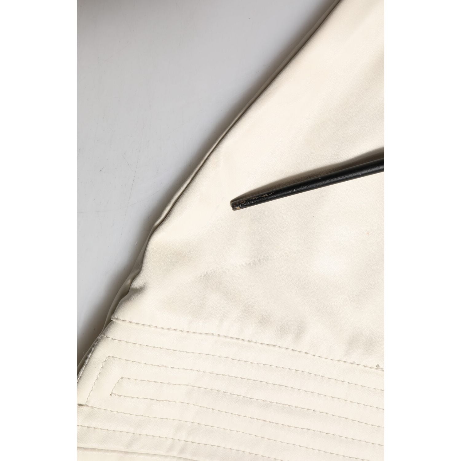 Guess Beige Faux Leather Quilted Mini High Waist Women  Skirt