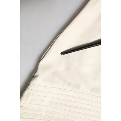 Guess Beige Faux Leather Quilted Mini High Waist Women  Skirt