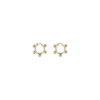 Jil Sander Gold Brass Earrings
