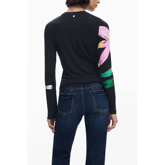 Desigual Black Viscose Women Top DE-39779-XS