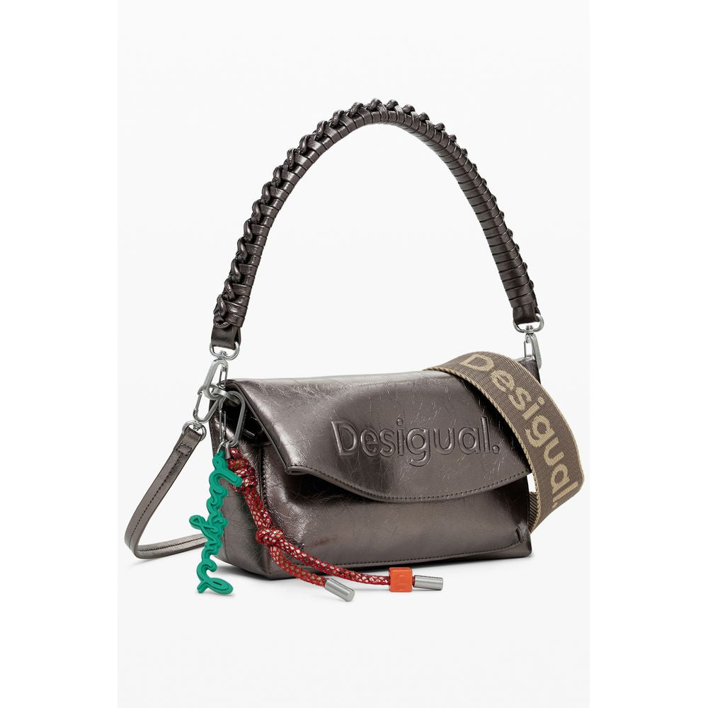 Desigual Bronze Polyethylene Handbag