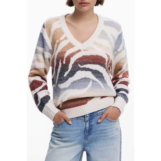 Desigual White Marabou Sweater