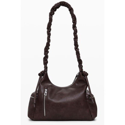 Desigual Brown Polyethylene Women Handbag with contrasting details and multiple zip pockets.