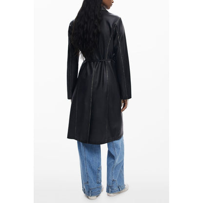 Desigual Black Polyethylene Jackets & Coat