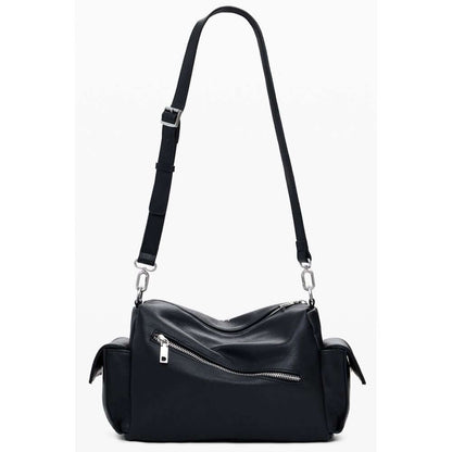 Desigual Black Polyethylene Women Handbag with adjustable strap and multiple pockets for versatile fashion-forward style.