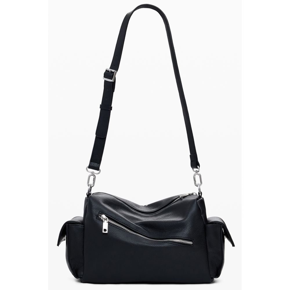 Front view with bag zipped and handles upright.