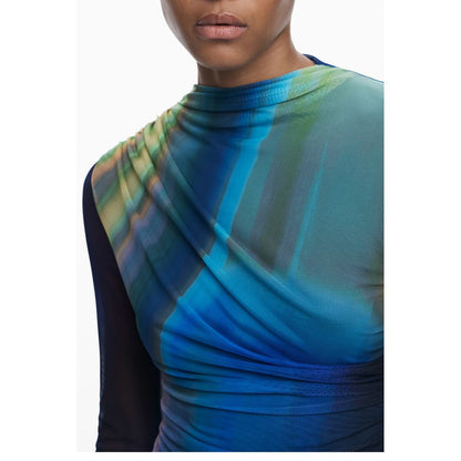 Desigual Blue Polyester Dress