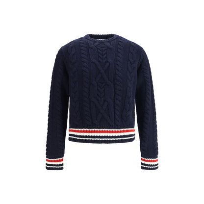 Thom Browne Blue Fleece Wool Sweatshirt
