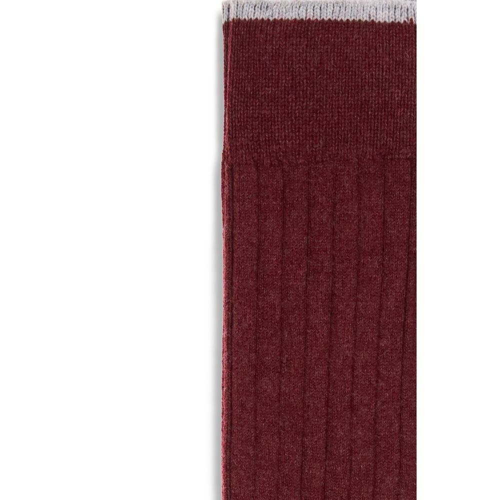 Brunello Cucinelli Bordeaux Cashmere Socks