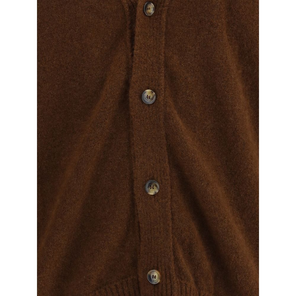 Laneus Brown Cashmere Cardigan