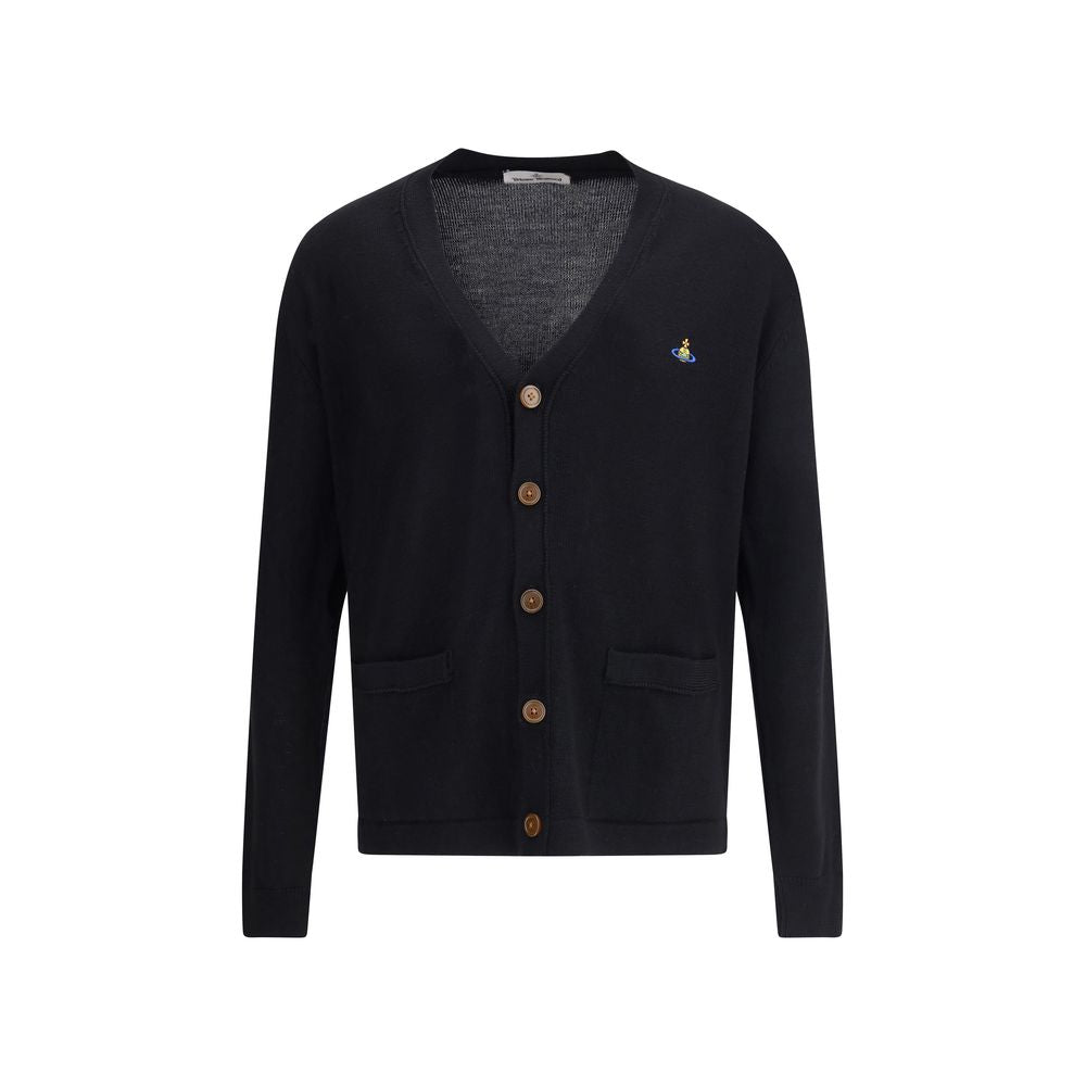Vivienne Westwood Black Fleece Wool Cardigan