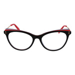 Emilio Pucci Black Women Glasses Frame, acetate cat-eye style, full-rim, demo lenses, size 54-17-140, with branded case