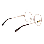 Emilio Pucci Black Women Glasses Frame, square metal full-rim with demo lenses, size 55-18-140, includes branded case.