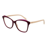 Emilio Pucci Purple Women Glasses Frame in full-rim butterfly style with blue plastic lenses, size 55-17-140.