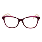 Emilio Pucci Purple Women Glasses Frame, full-rim butterfly style with plastic frame and blue plastic lenses, size 55-17-140.