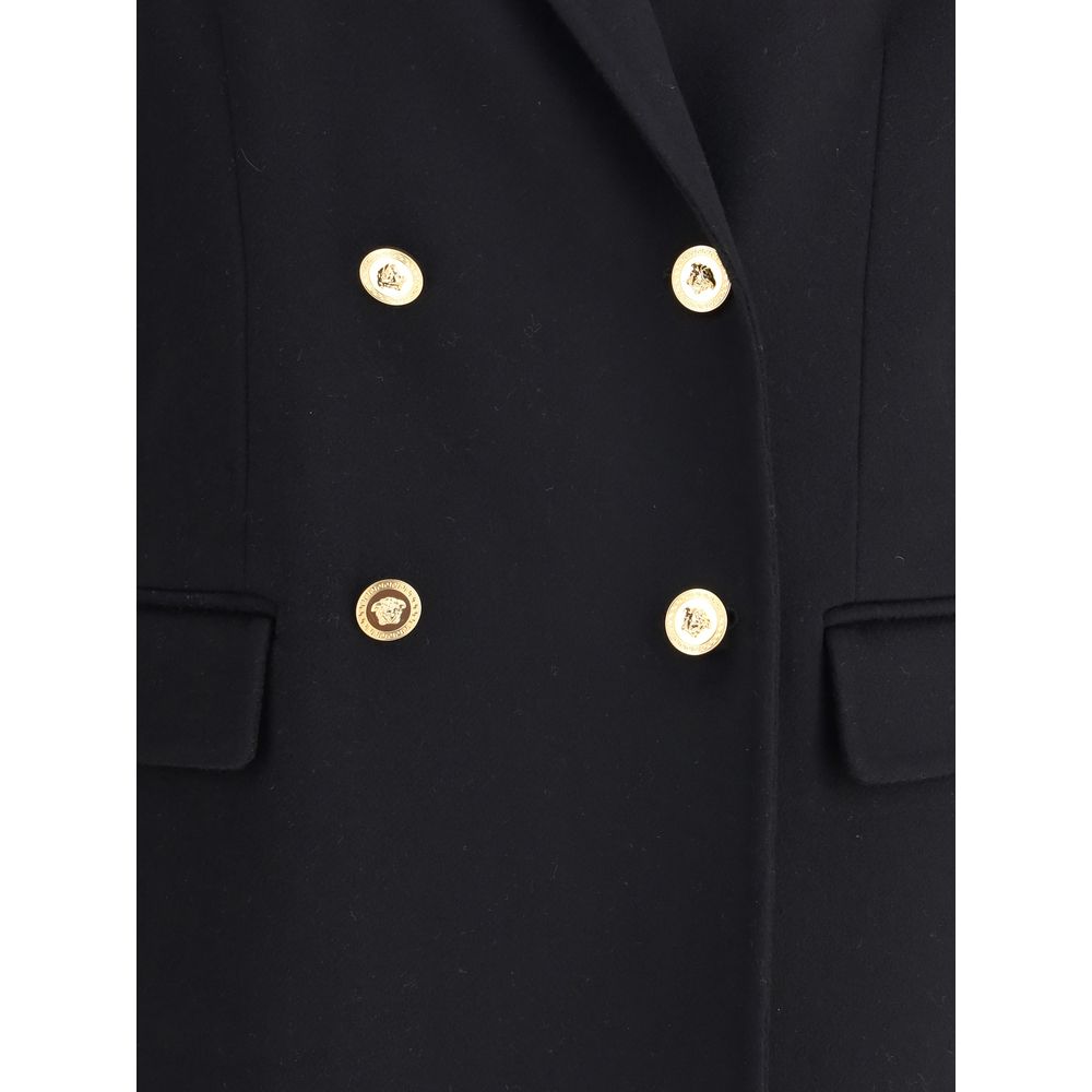 Versace Black Cashmere Coat