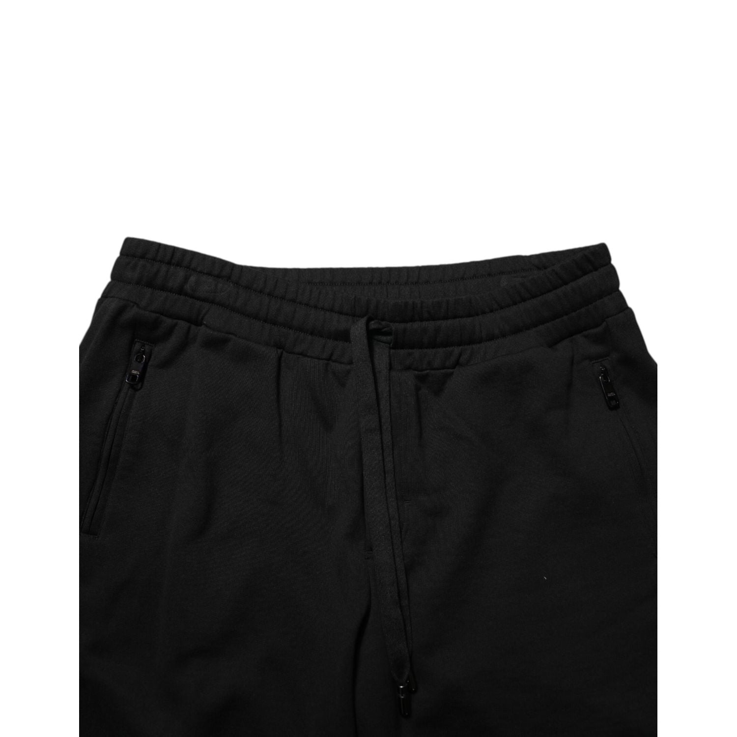Dolce & Gabbana Black Cotton Mid Waist Casual Bermuda Short