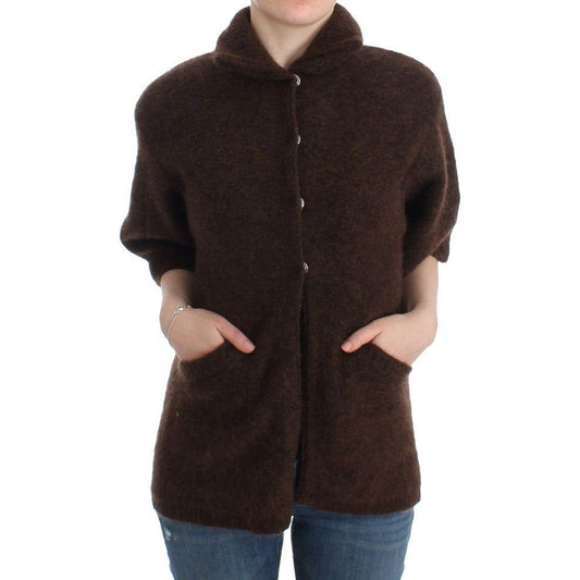 Cavalli Brown mohair knitted cardigan SIG11843-2