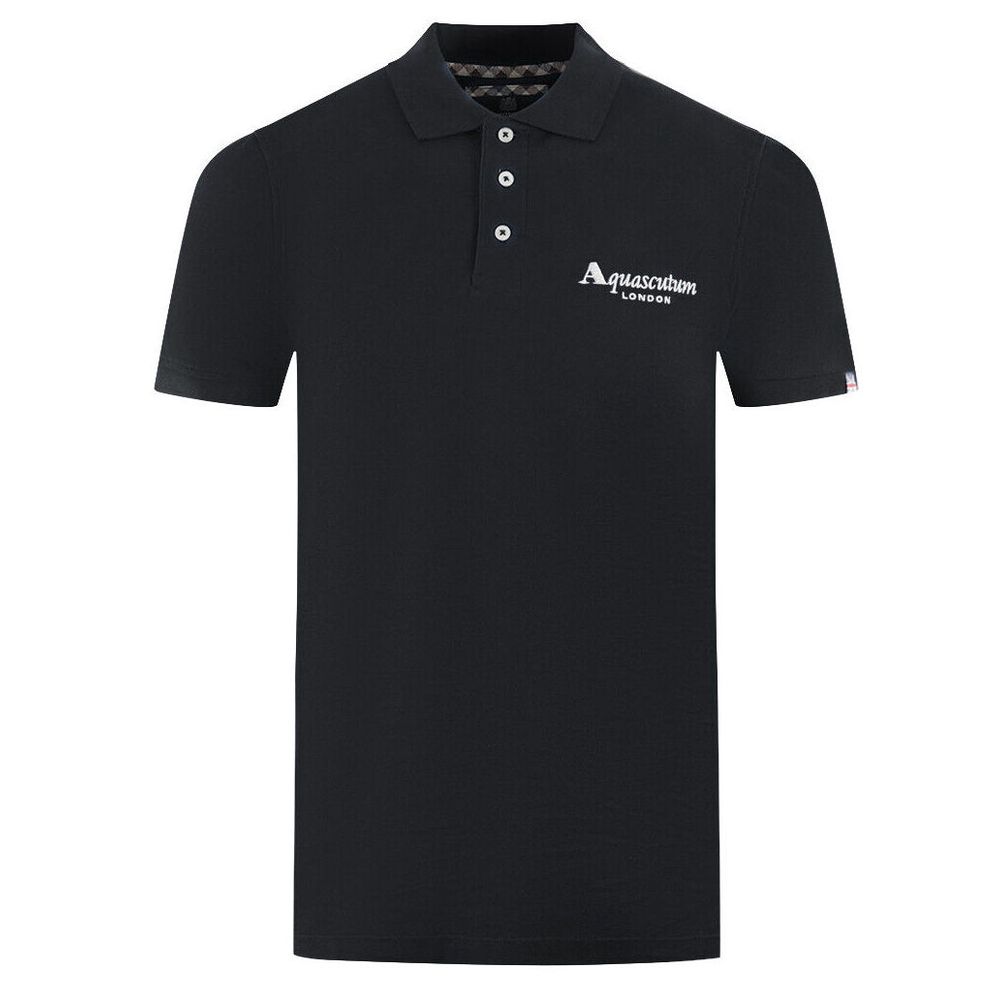 Aquascutum Black Cotton Men's Polo Shirt