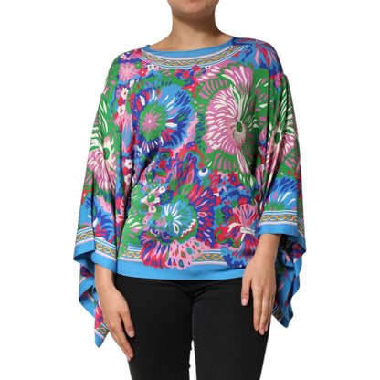 Dolce & Gabbana Multicolor Floral Printed Tunic Blouse Top