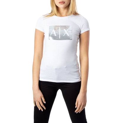 Armani Exchange White Cotton T-Shirt