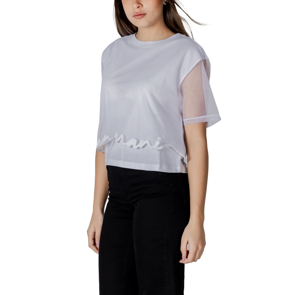 Armani Exchange White Cotton T-Shirt