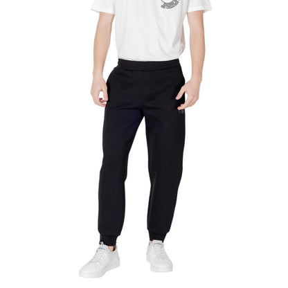Armani Exchange Black Cotton Joggers (Workout Pants)