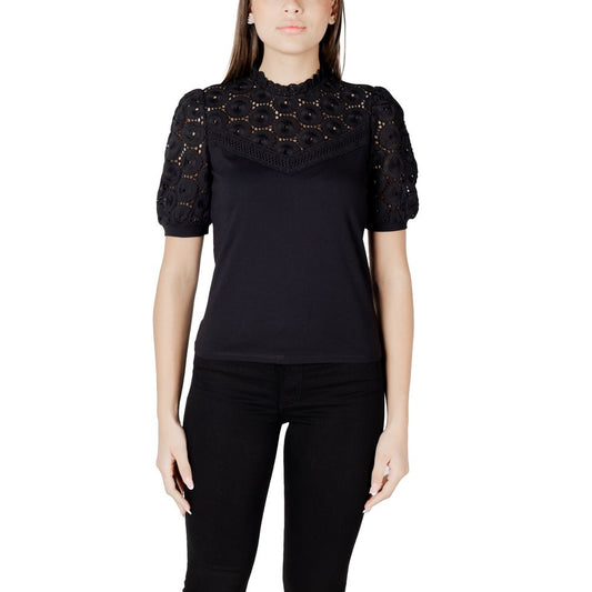 Morgan De Toi Black Cotton T-Shirt