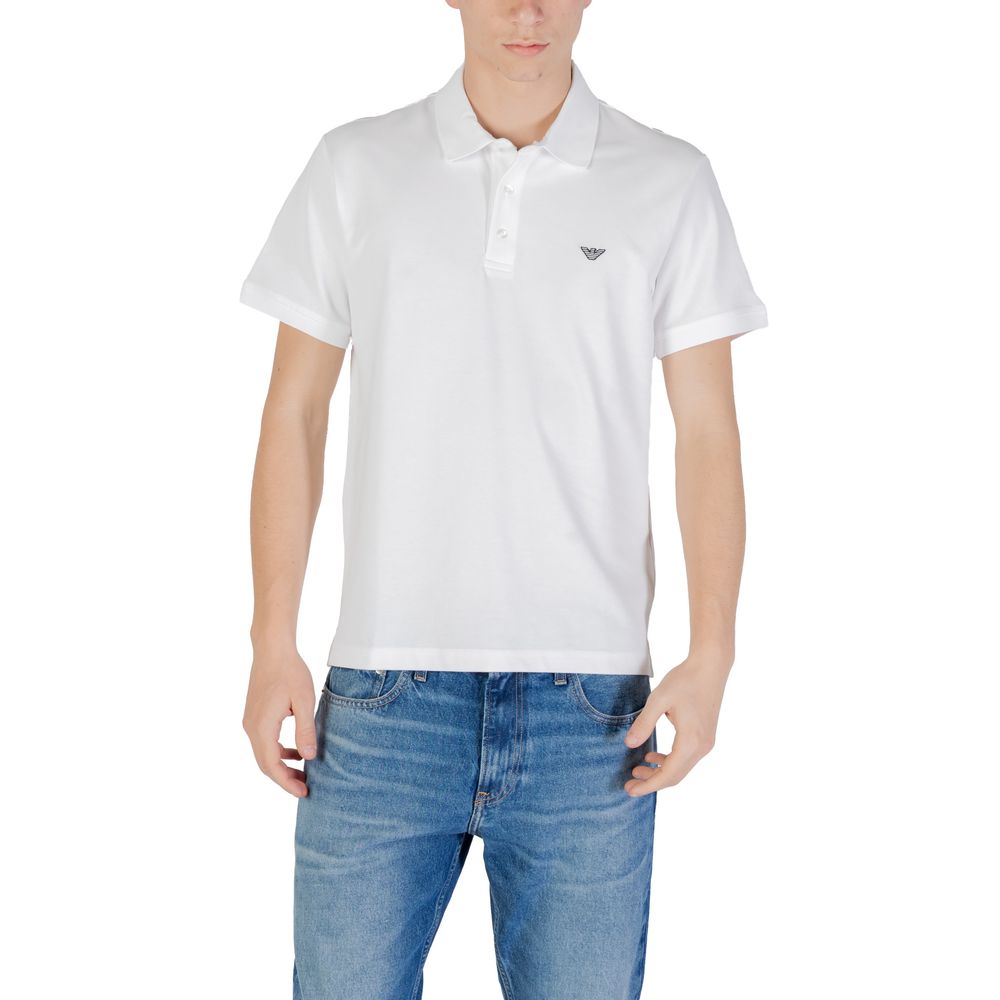 Emporio Armani Underwear White Cotton Polo Shirt