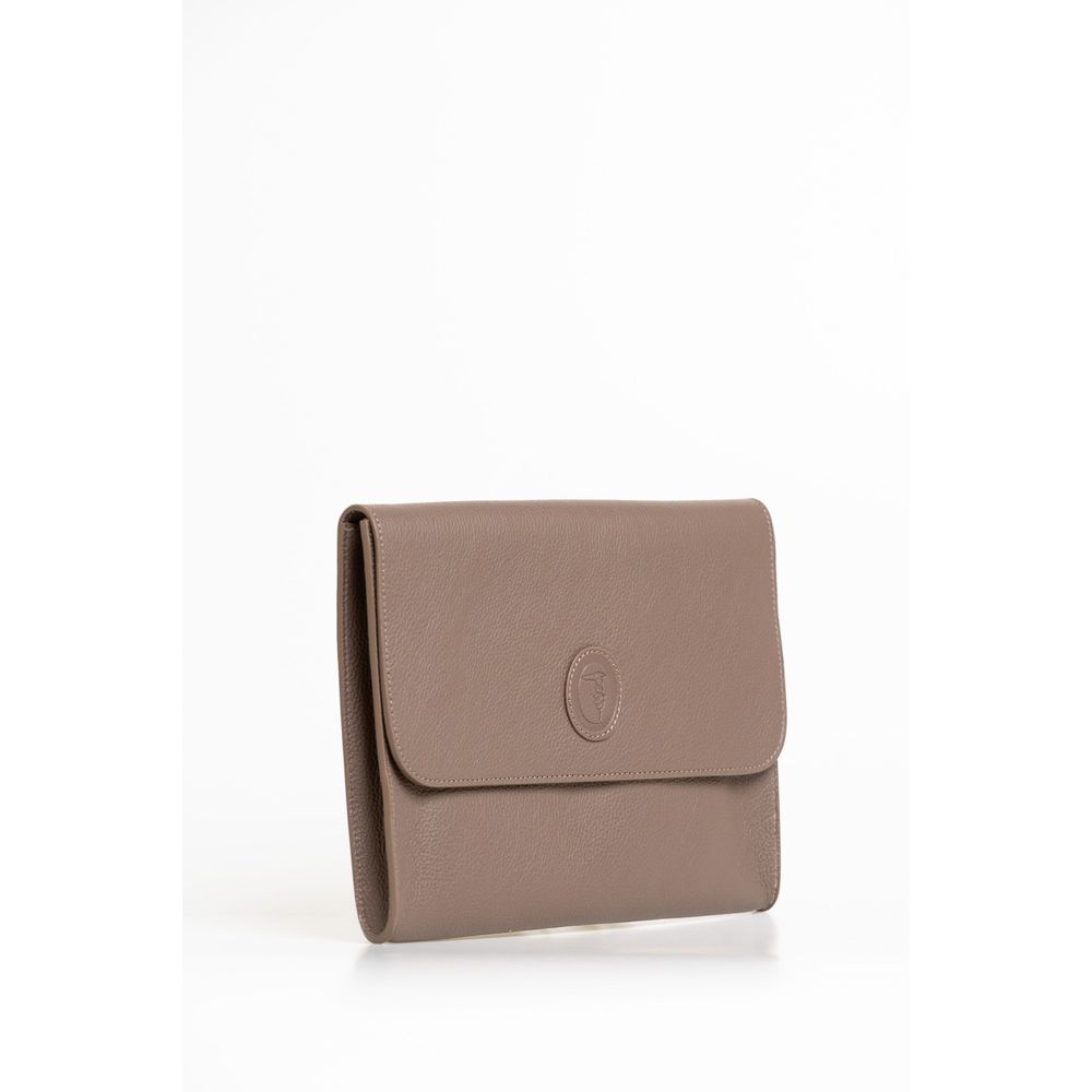 Trussardi Brown Polyester Men Clutch