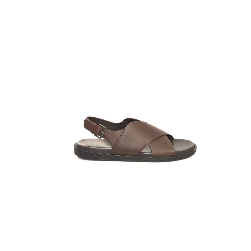 Cerruti 1881 Brown Cowhide Men Sandal