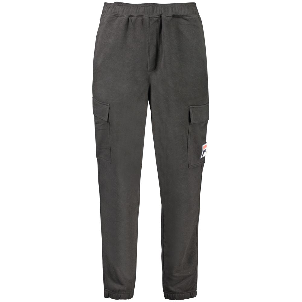 Fila Black Cotton Men Track Pant